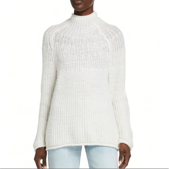 Rag & Bone Joseph Alpaca Turtleneck Oversized Sweater Ivory Cream White Size M - Picture 13 of 16